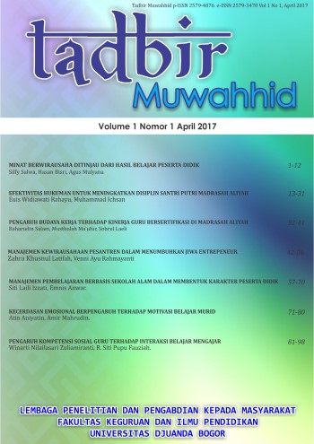 					View Vol. 1 No. 1 (2017): Tadbir Muwahhid
				