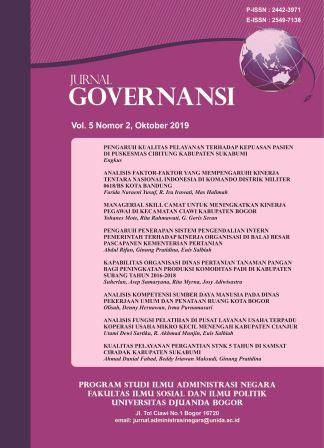					Lihat Vol 5 No 2 (2019): Jurnal Governansi Vol. 5 No. 2 Oktober 2019
				
