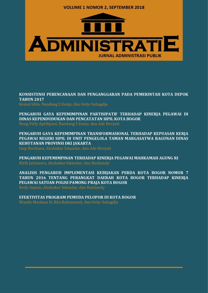 					View Vol. 1 No. 2 (2018): Administratie Jurnal Administrasi Publik
				